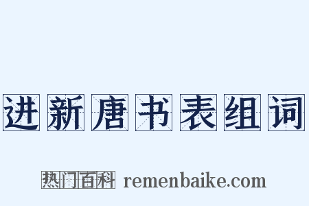 进新唐书表组词是什么意思的图片